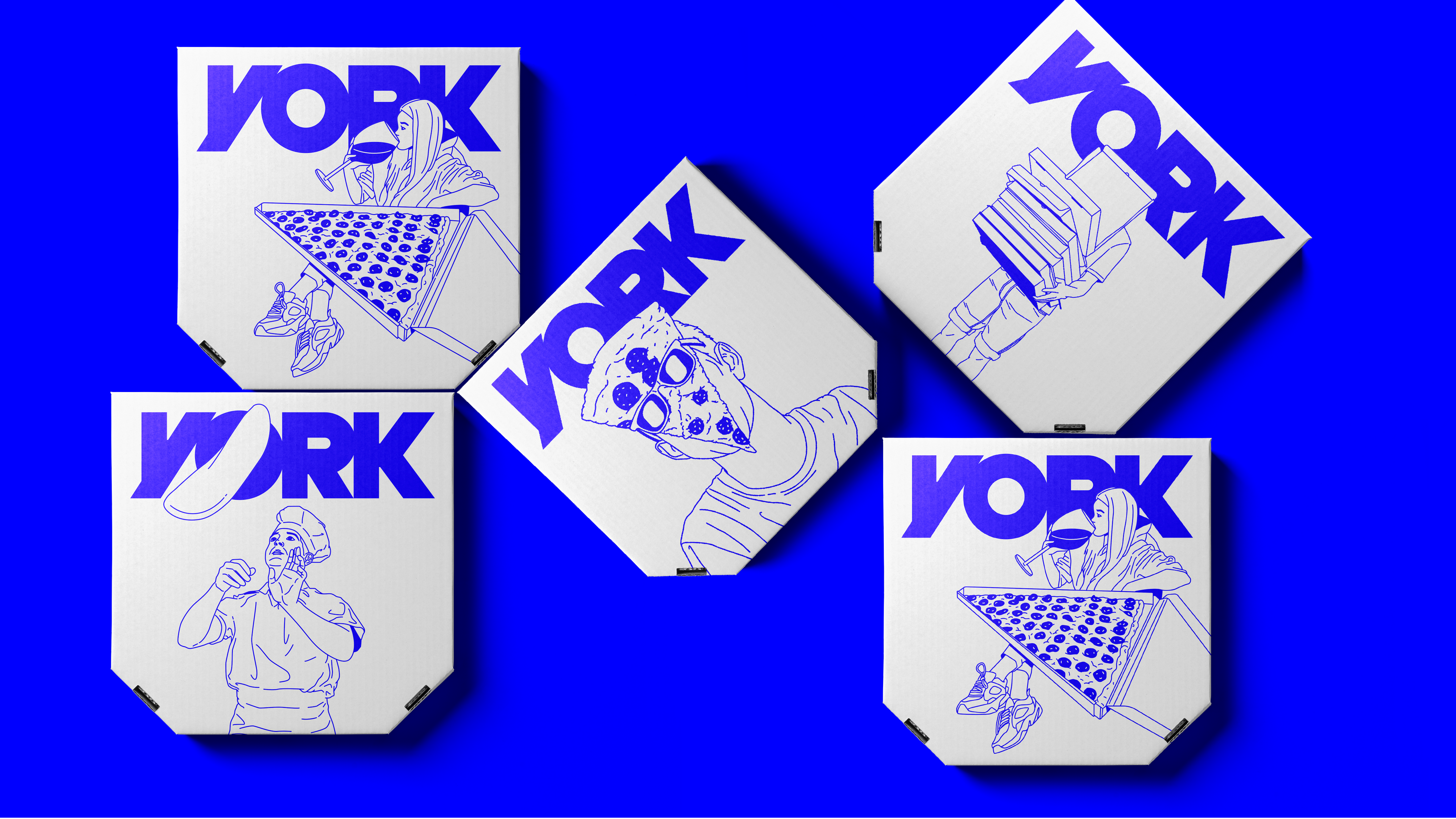 Cajas de pizza york branding valencia venezuelaa